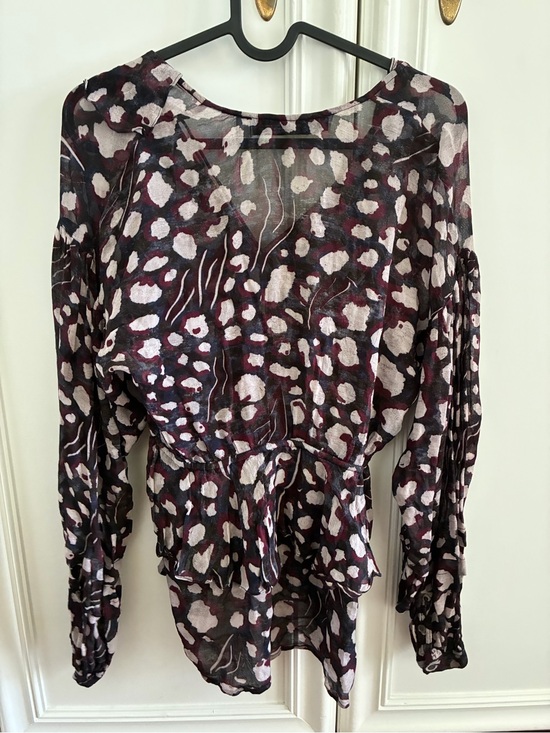 IRO Tops - IRO patterned semi sheer flowy blouse